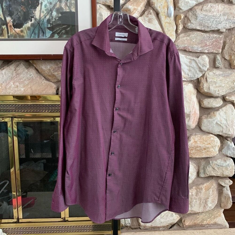 👔Calvin Klein slim fit button up shirt, size large